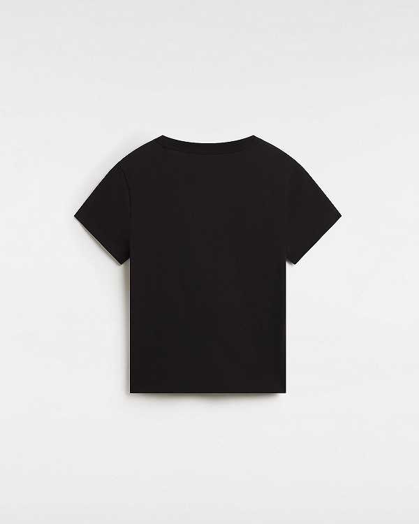 Black Women Vans Basic mini T Shirts Canada | VN2479031