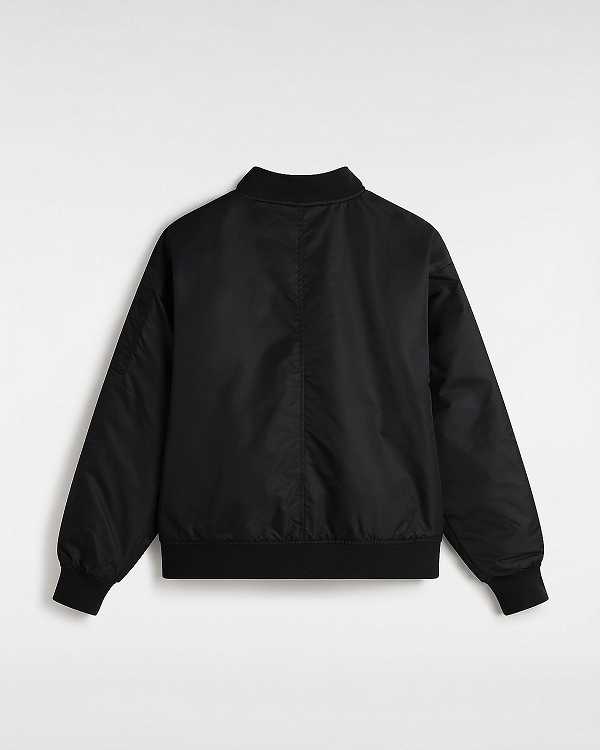 Black Women Vans Bennett Bomber Jackets Canada | VN2893504