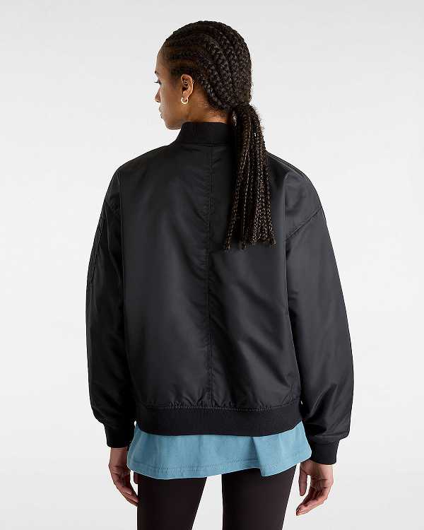 Black Women Vans Bennett Bomber Jackets Canada | VN2893504