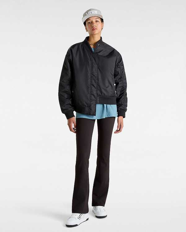 Black Women Vans Bennett Bomber Jackets Canada | VN2893504