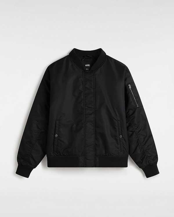 Black Women Vans Bennett Bomber Jackets Canada | VN2893504