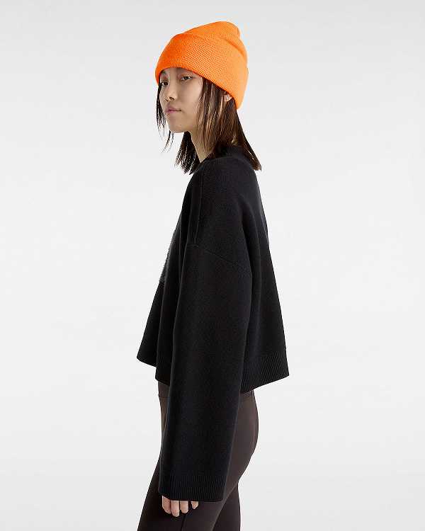 Black Women Vans Cammile Graphic Sweatshirt Canada | VN7095148