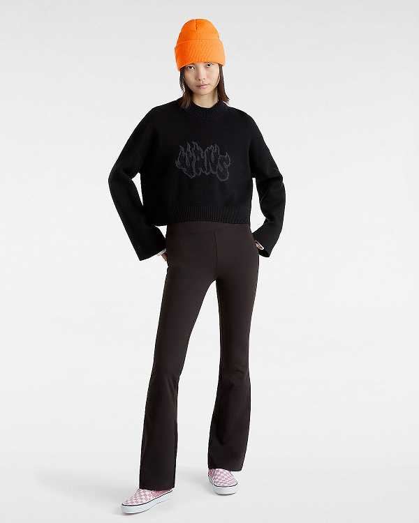 Black Women Vans Cammile Graphic Sweatshirt Canada | VN7095148