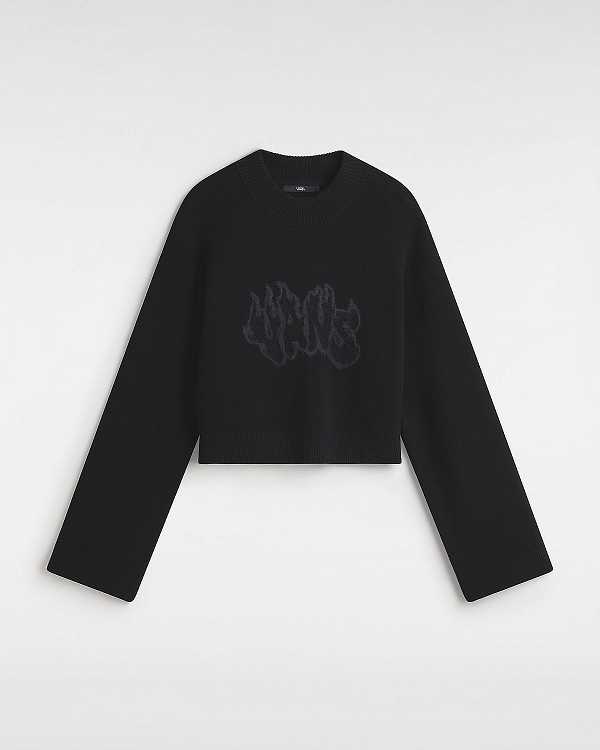 Black Women Vans Cammile Graphic Sweatshirt Canada | VN7095148