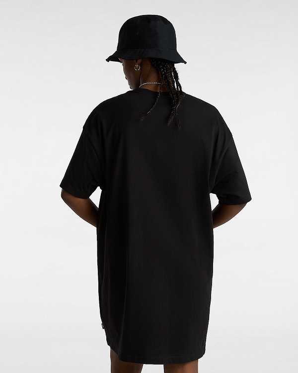 Black Women Vans Center Vee Tee Dress Canada | VN2910368