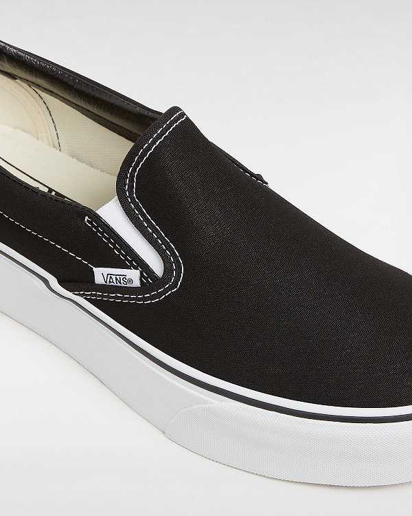 Black Women Vans Classic Slip-On Platform Shoes Canada | VN8207691