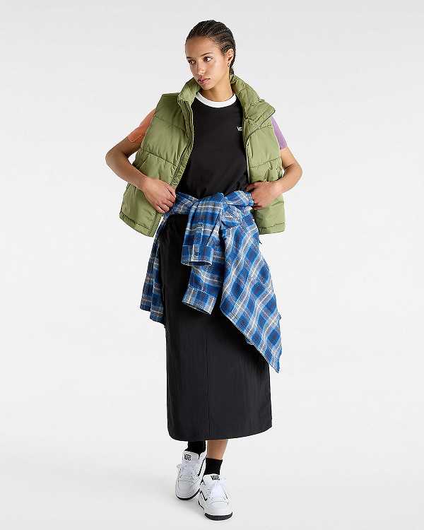 Black Women Vans Colorblock Boyfriend Fit T Shirts Canada | VN0269157