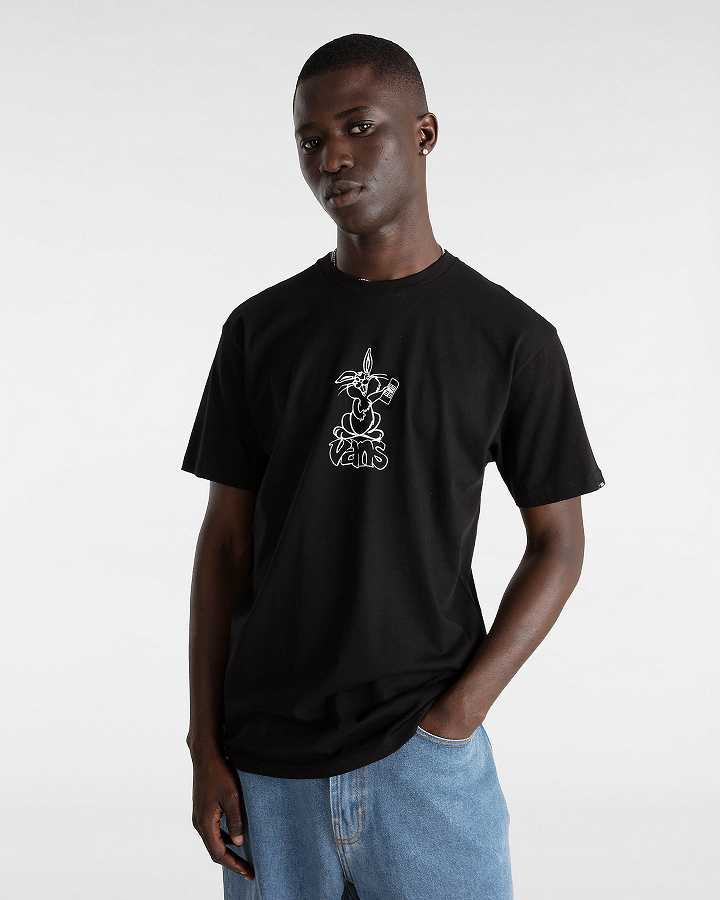 Black Women Vans Crazy Eddy T Shirts Canada | VN2780413