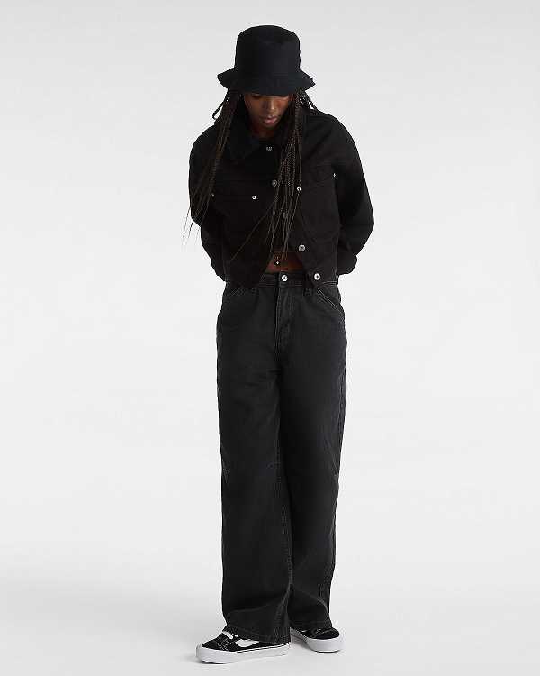 Black Women Vans Curbside Pants Canada | VN3458072
