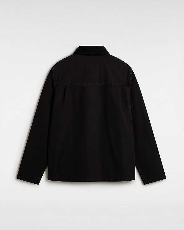 Black Women Vans Drill Chore Jacket Canada | VN4719802