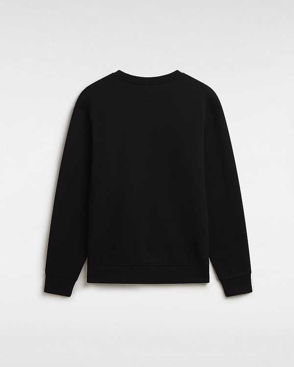 Black Women Vans Essential Relaxed Crew Sweatshirt Canada | VN7231568