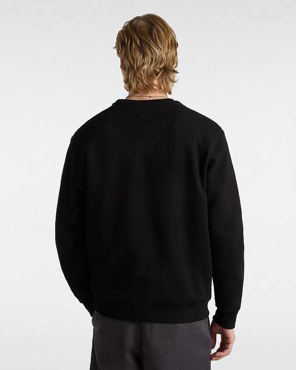 Black Women Vans Essential Relaxed Crew Sweatshirt Canada | VN7231568