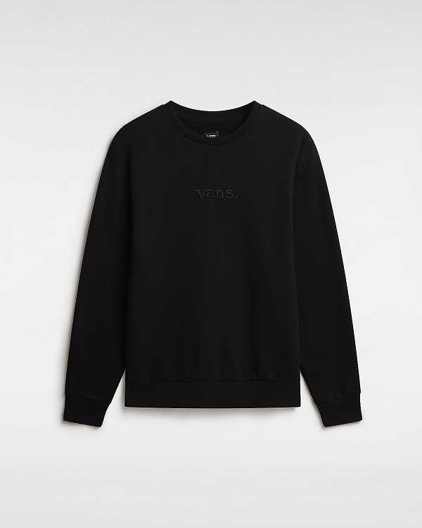 Black Women Vans Essential Relaxed Crew Sweatshirt Canada | VN7231568