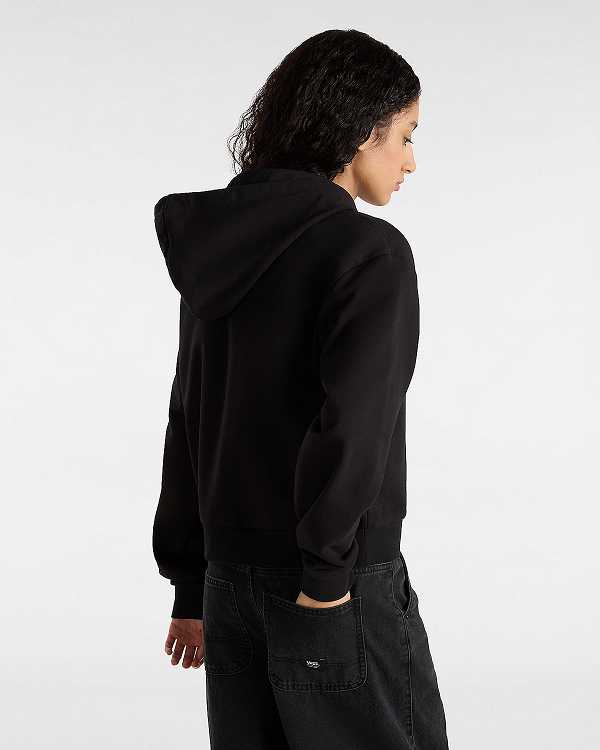 Black Women Vans Essential Relaxed Fit Hoodie Canada | VN6281094