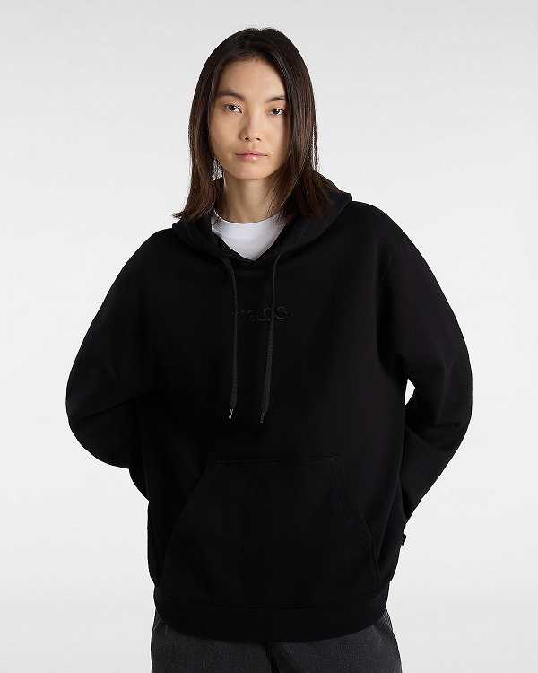 Black Women Vans Essential Relaxed Hoodie Canada | VN2896351