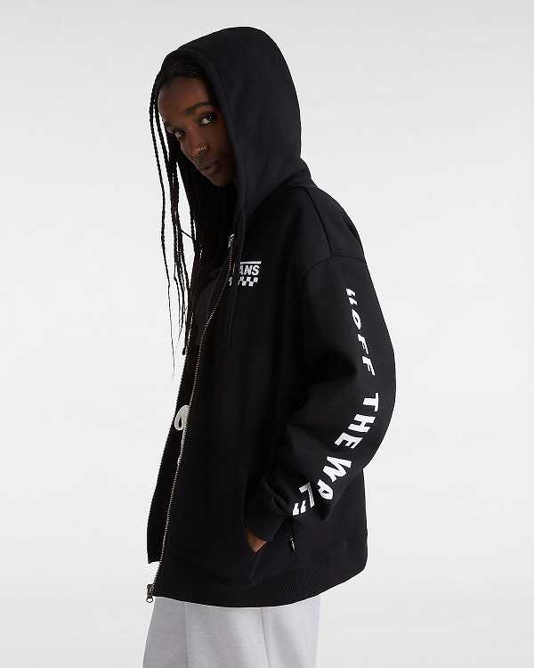 Black Women Vans Extra Fun Oversized Hoodie Canada | VN1258490