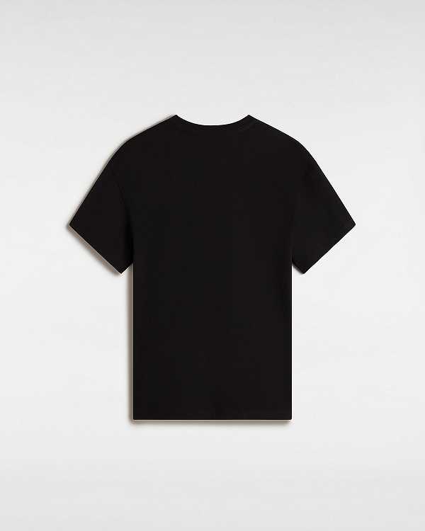 Black Women Vans Flying V Oversized T Shirts Canada | VN7389501