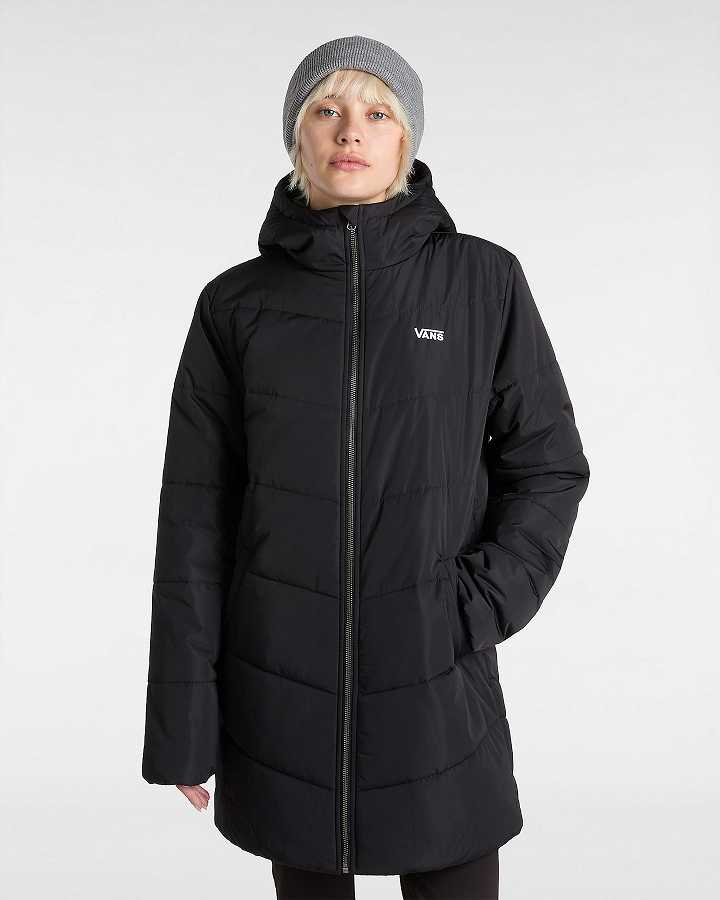 Black Women Vans Foundry Long MTE Jacket Canada | VN6789310
