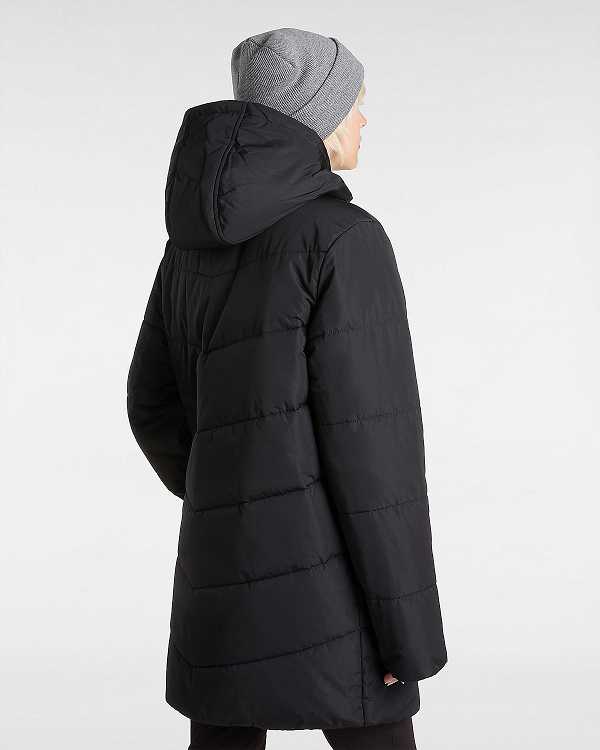 Black Women Vans Foundry Long MTE Jacket Canada | VN6789310