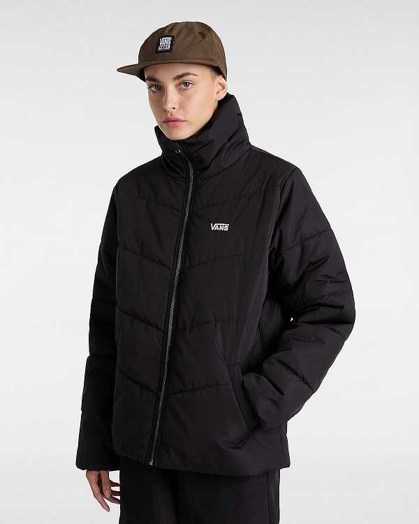 Black Women Vans Foundry MTE Puffer Jacket Canada | VN3261087