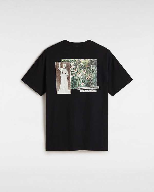 Black Women Vans Garden Oversized T Shirts Canada | VN1635072