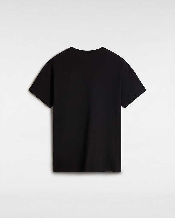 Black Women Vans Left Chest Logo T Shirts Canada | VN3052694