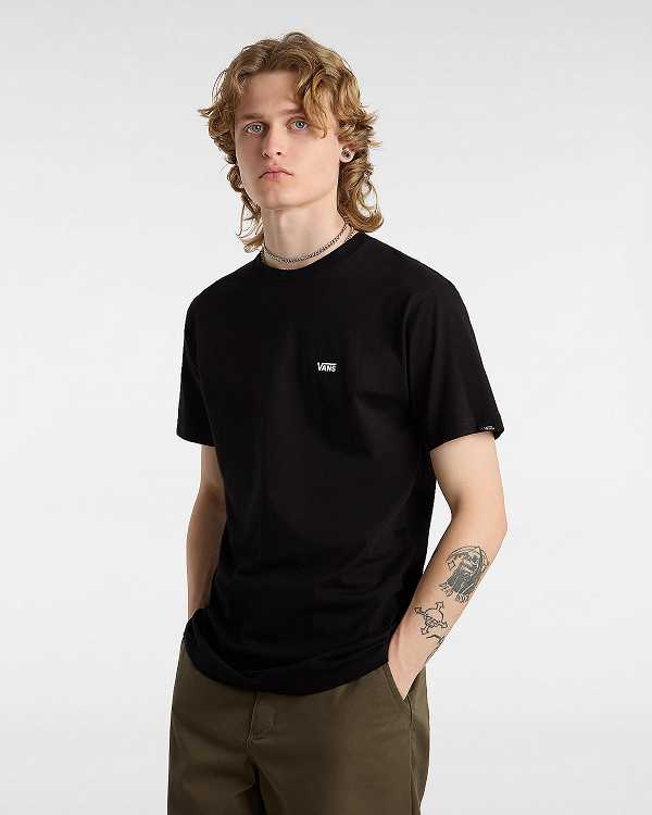Black Women Vans Left Chest Logo T Shirts Canada | VN3052694