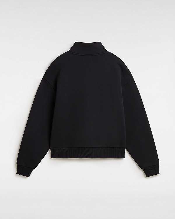 Black Women Vans Leighton Mock Neck Sweatshirt Canada | VN0491653