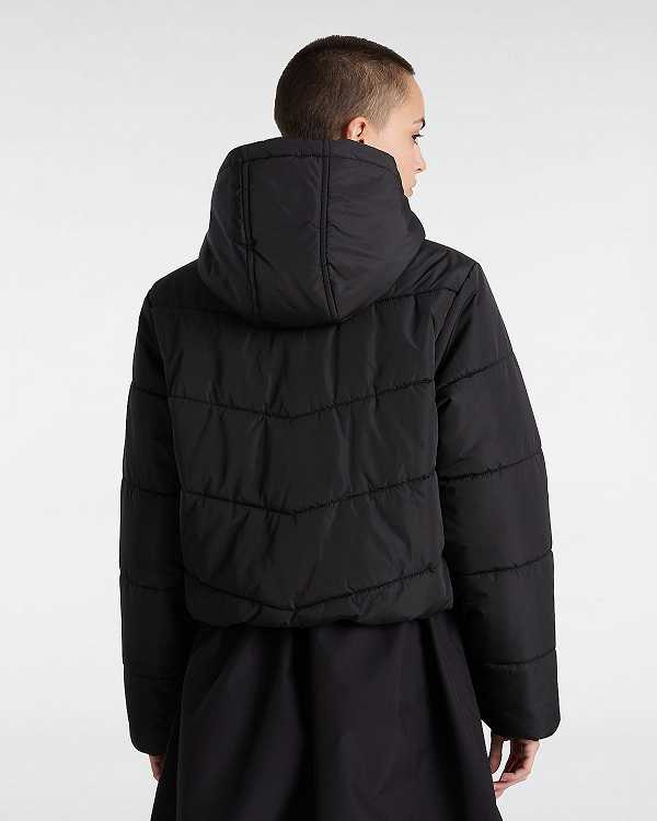 Black Women Vans MTE Foundry Crop Jacket Canada | VN9826540