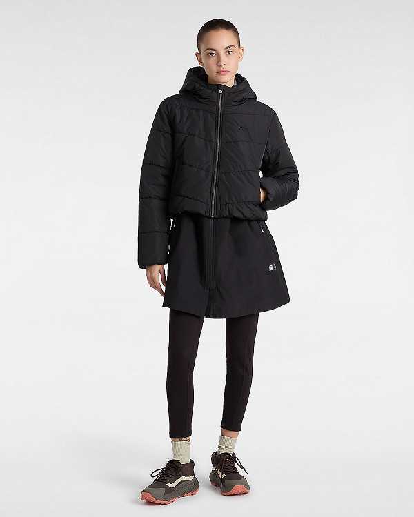 Black Women Vans MTE Foundry Crop Jacket Canada | VN9826540