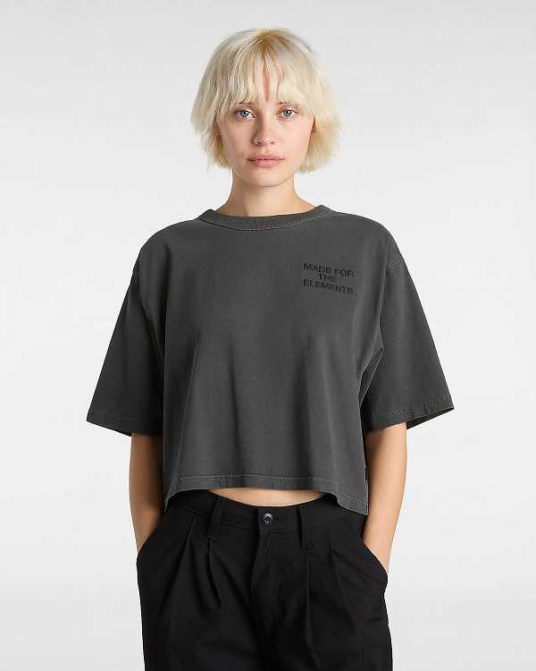 Black Women Vans MTE Trail Boxy T Shirts Canada | VN9308645