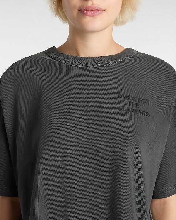 Black Women Vans MTE Trail Boxy T Shirts Canada | VN9308645