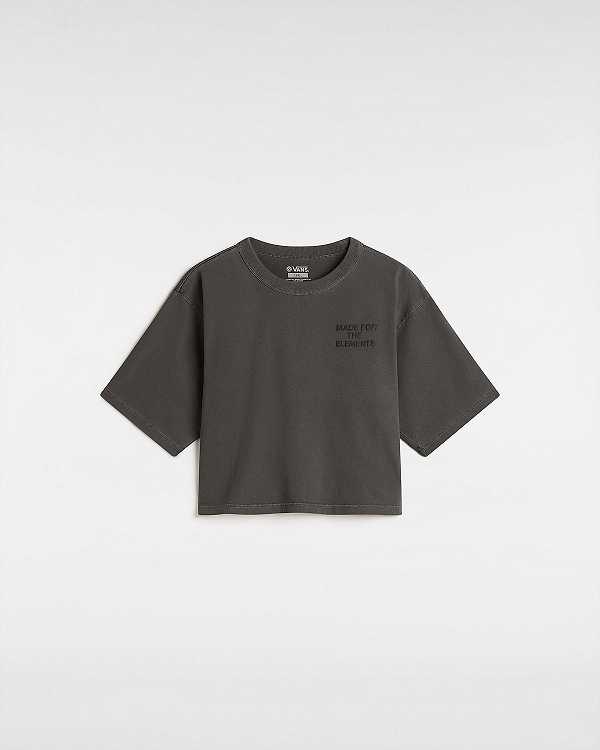 Black Women Vans MTE Trail Boxy T Shirts Canada | VN9308645