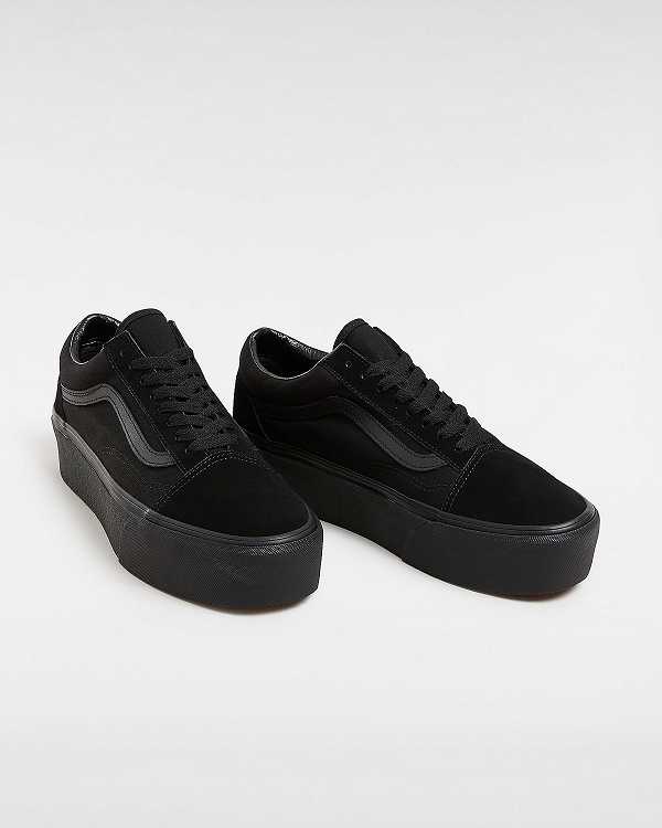 Black Women Vans Old Skool Platform Shoes Canada | VN8576941