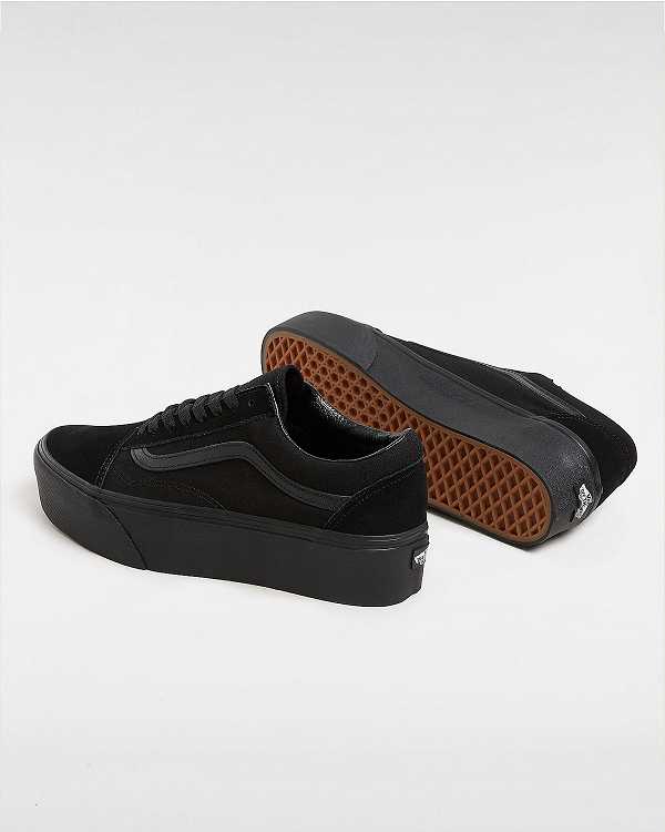 Black Women Vans Old Skool Platform Shoes Canada | VN8576941