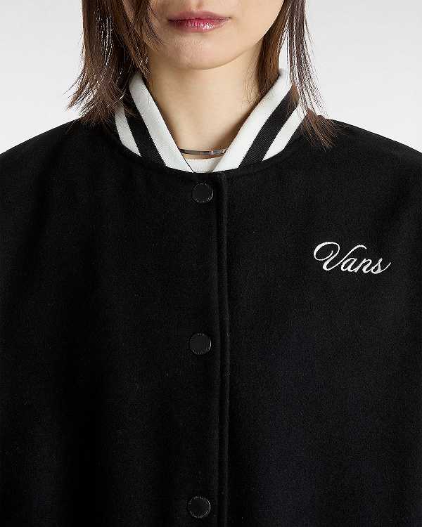 Black Women Vans Piper Stadium Vest Canada | VN5280479
