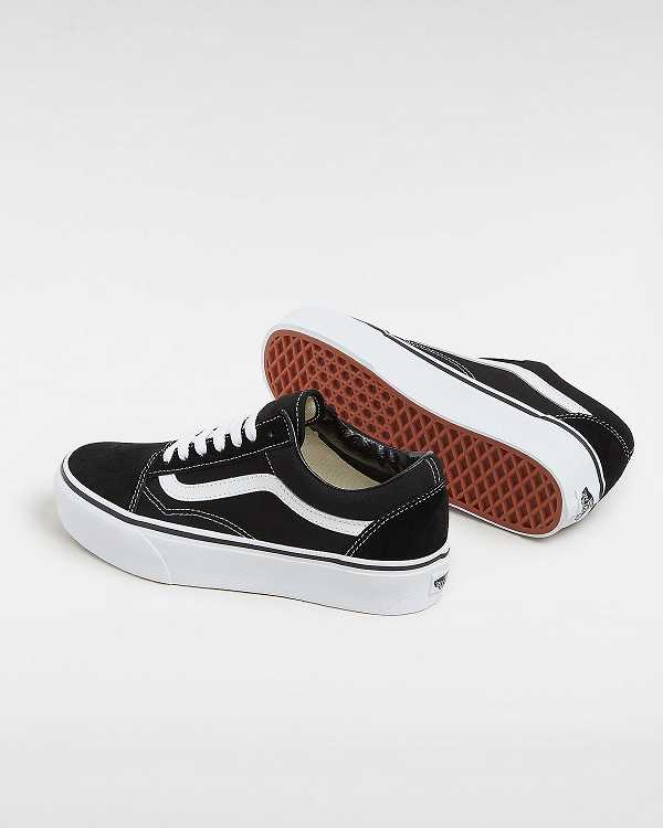 Black Women Vans Platform Old Skool Skate Shoes Canada | VN7201683
