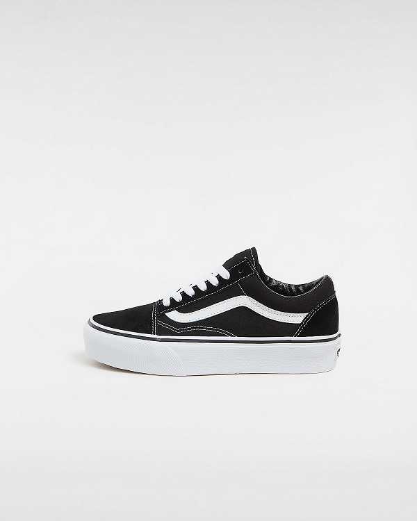 Black Women Vans Platform Old Skool Skate Shoes Canada | VN7201683