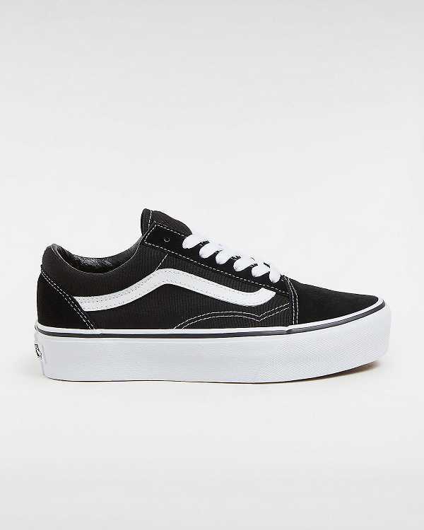 Black Women Vans Platform Old Skool Skate Shoes Canada | VN7201683
