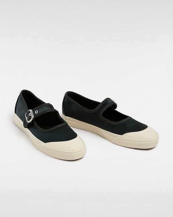 Black Women Vans Premium Lo Pro Satin Mary Janes Canada | VN9125673