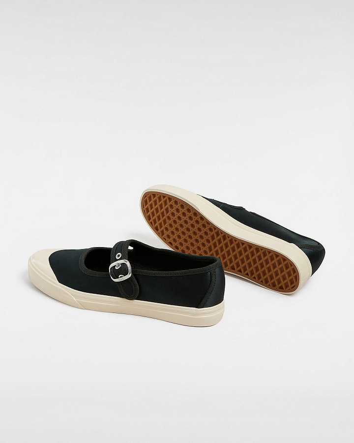 Black Women Vans Premium Lo Pro Satin Mary Janes Canada | VN9125673
