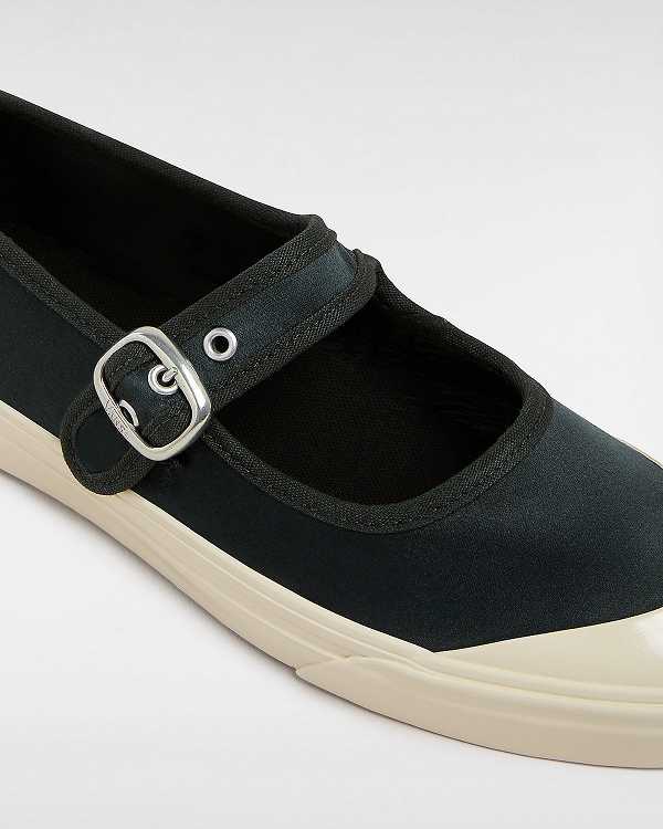 Black Women Vans Premium Lo Pro Satin Mary Janes Canada | VN9125673