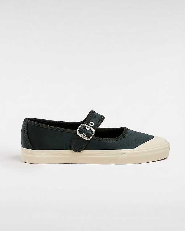 Black Women Vans Premium Lo Pro Satin Mary Janes Canada | VN9125673