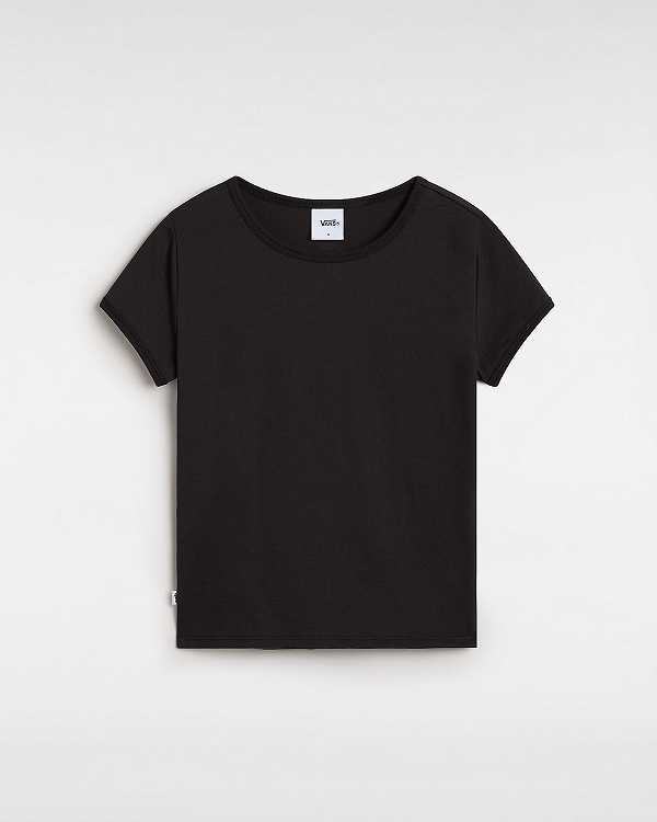 Black Women Vans Premium Short Sleeve Baby T Shirts Canada | VN2190376