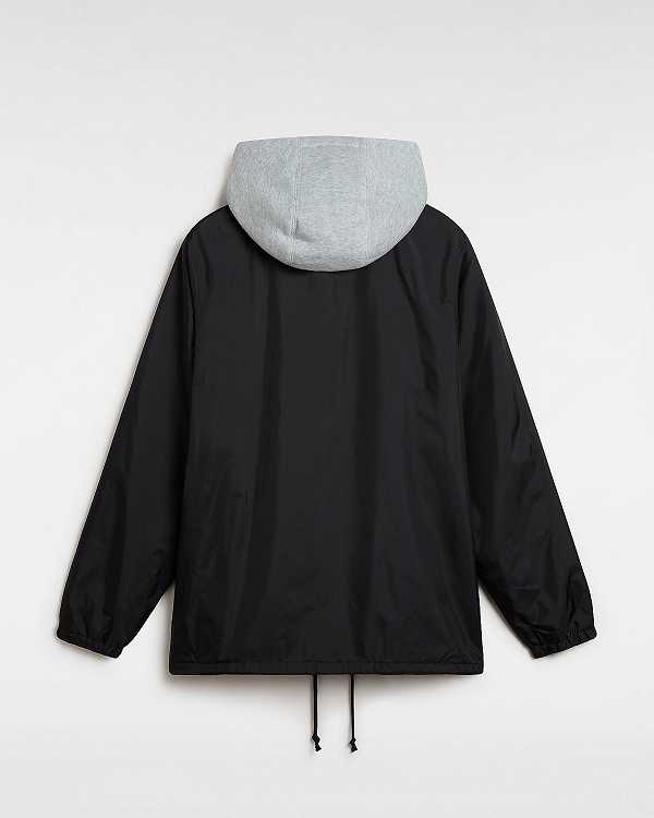 Black Women Vans Riley II Coach Jacket Canada | VN2157864