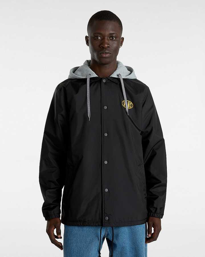 Black Women Vans Riley II Coach Jacket Canada | VN2157864