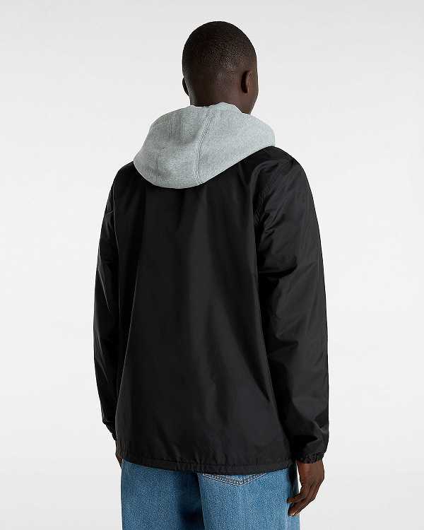 Black Women Vans Riley II Coach Jacket Canada | VN2157864