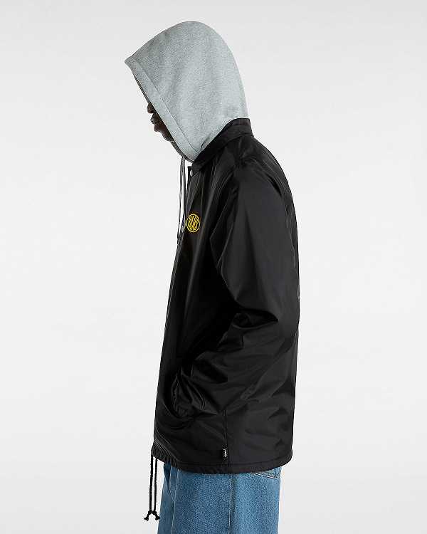 Black Women Vans Riley II Coach Jacket Canada | VN2157864