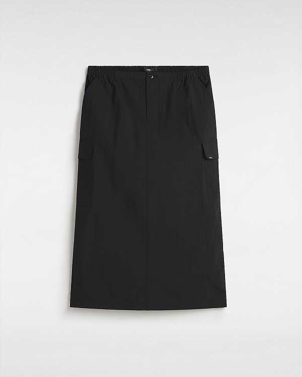 Black Women Vans Riley Parachute Cargo Skirt Canada | VN3951864