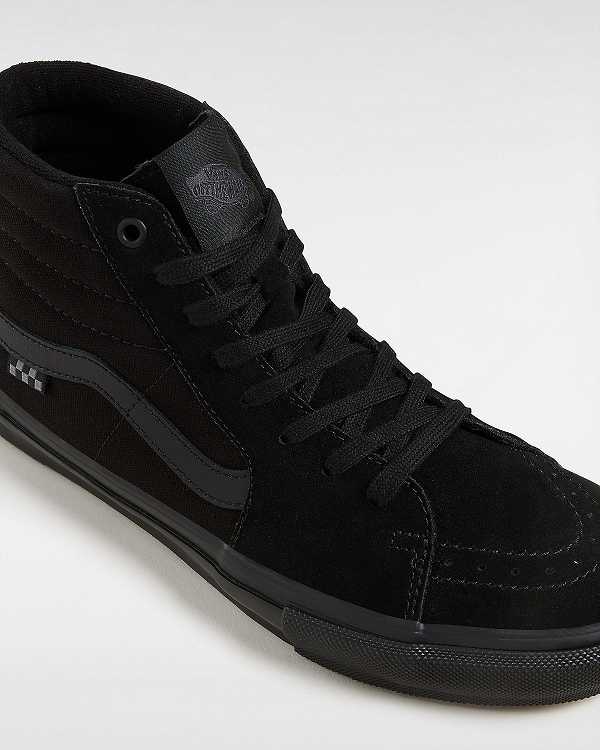Black Women Vans Sk8-Hi Skate Shoes Canada | VN0475691